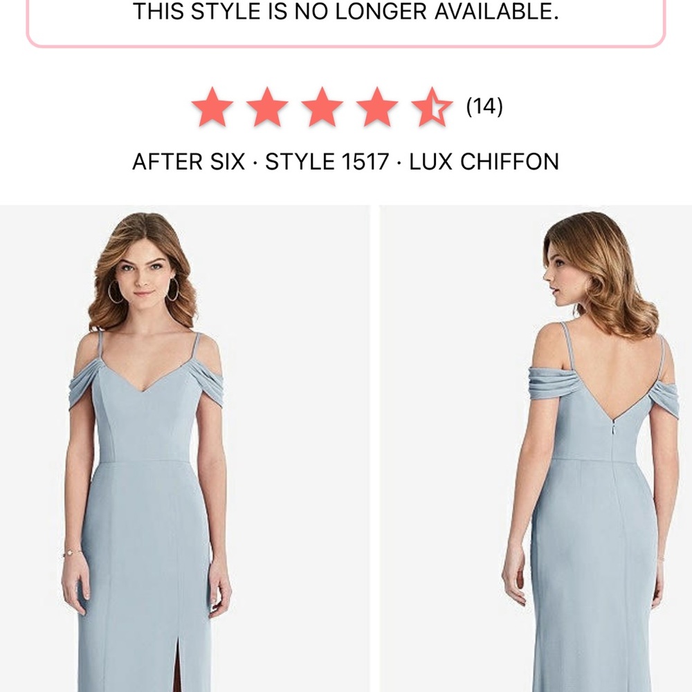 After Six Women's Light Blue Bridesmaid Dress - Size 4/6